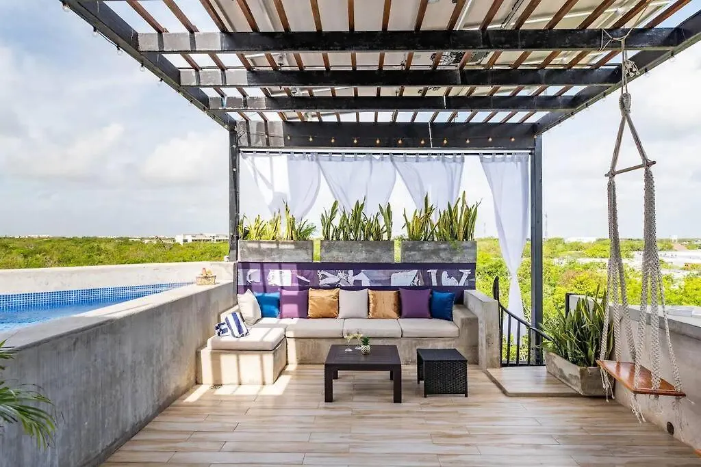 公寓 Designer Penthouse - Rooftop Pool & Jungle View 图卢姆