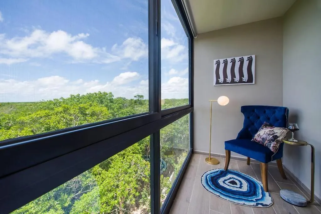 公寓 Designer Penthouse - Rooftop Pool & Jungle View 图卢姆