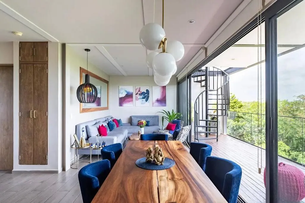 Designer Penthouse - Rooftop Pool & Jungle View 图卢姆 0*,  墨西哥