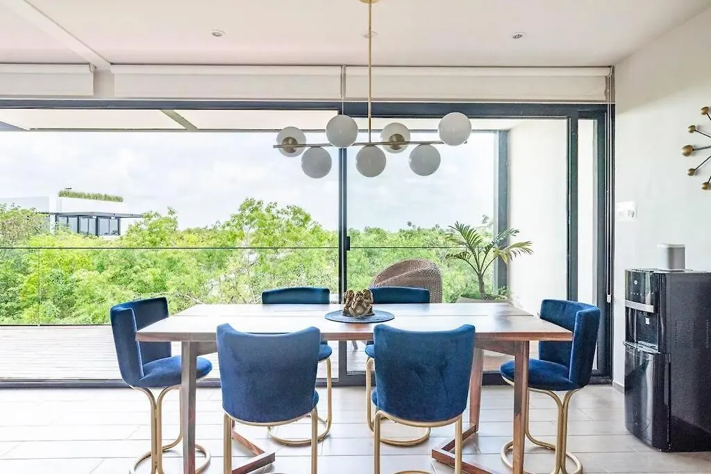 Designer Penthouse - Rooftop Pool & Jungle View 图卢姆 墨西哥